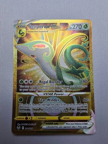 Serperior VSTAR (Secret) (210) Holo Secret Rare SWSH12: Silver Tempest 210/195 L