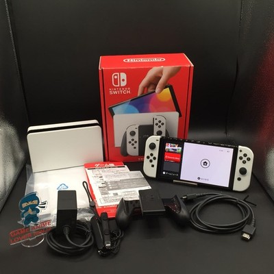 Nintendo Switch OLED Model Console 64GB White HEG-001 Box Handheld System  Tested