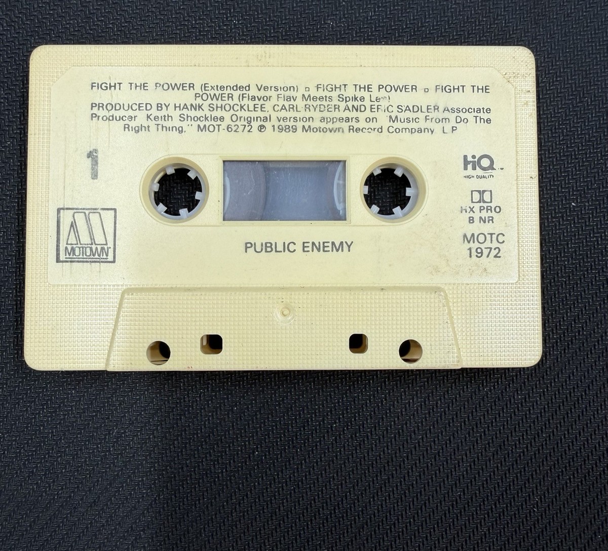 Public Enemy Fight The Power Cassette Single 1989 RARE - Tape ONLY