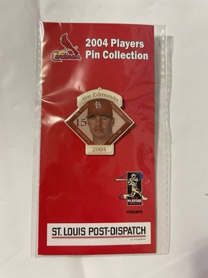 2004 St. Louis Cardinals Player Pin   Jim Edmonds   Post Dispatch NIP