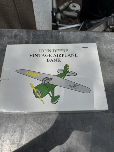 John Deere Vintage Airplane Bank Stock #40019 - Original Box