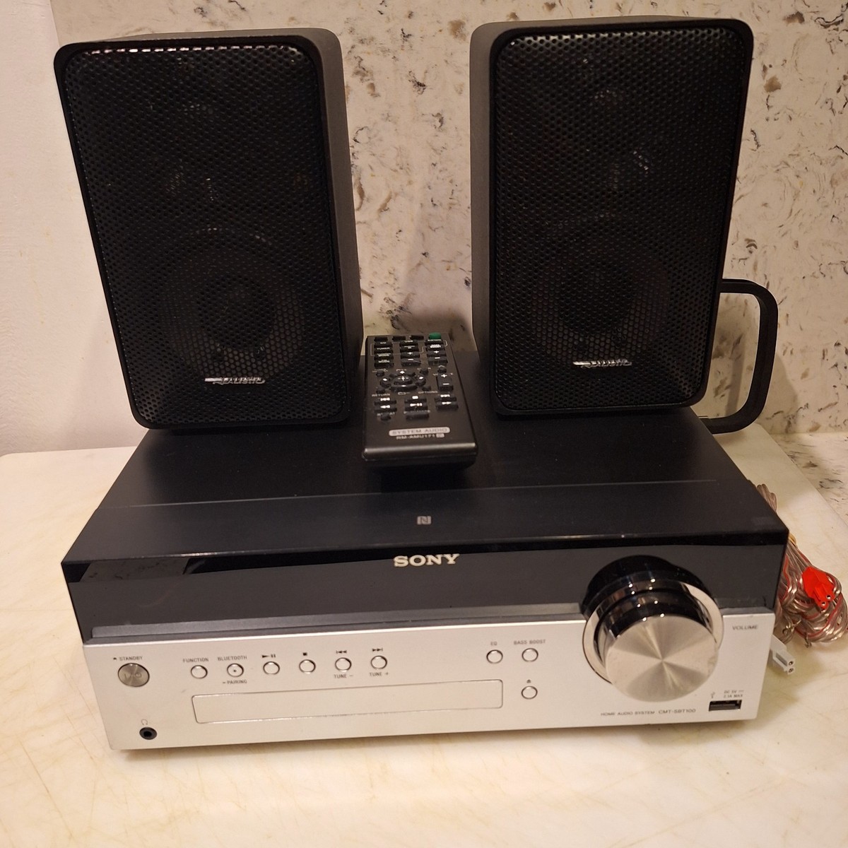 Sony CMT-SBT100 Bluetooth Micro Music System - Black/Gray for sale