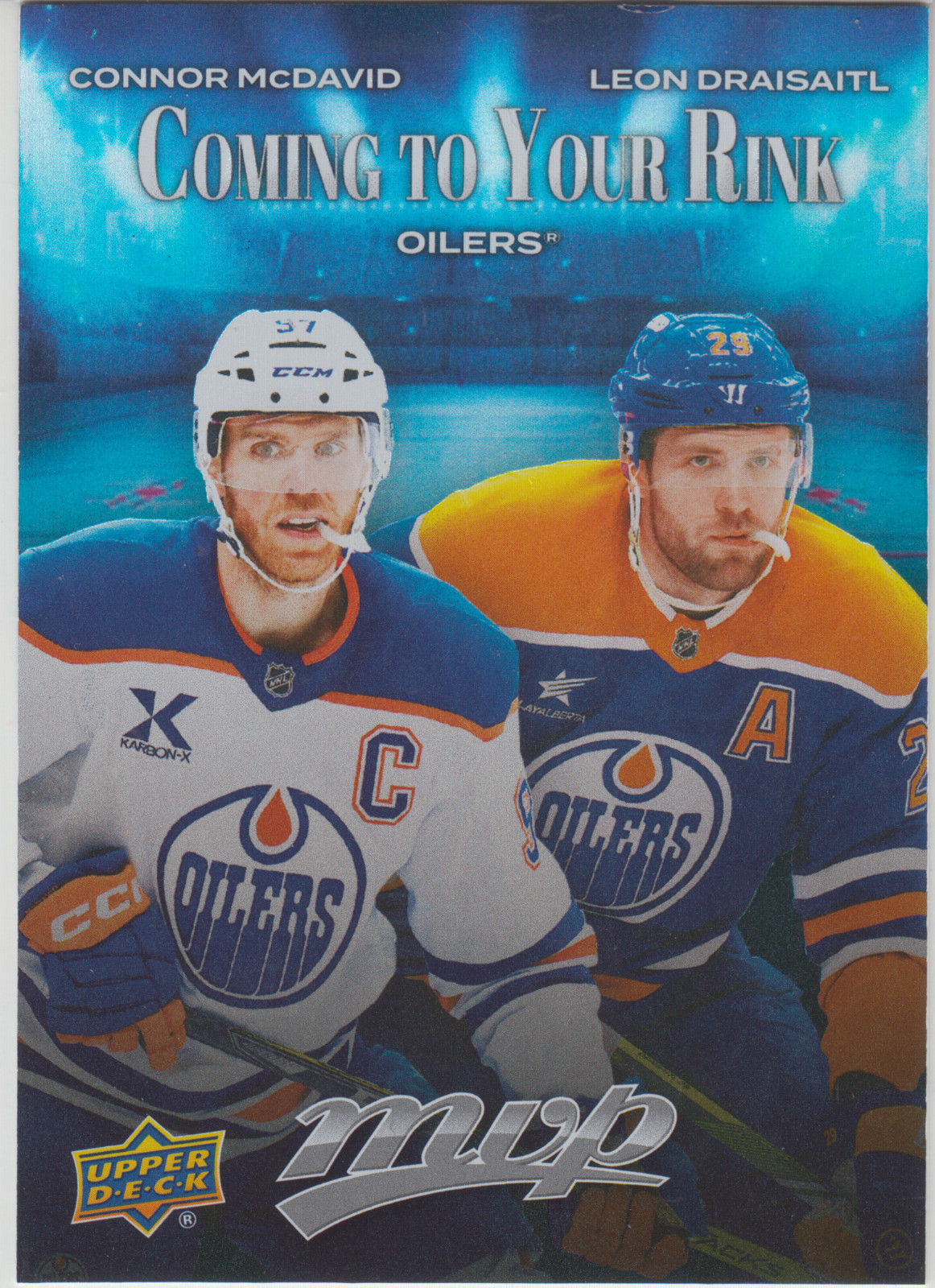 Connor McDavid / Leon Draisaitl #CR-11 Hockey Cards 2025 Upper Deck MVP Coming to Your Rink trading card — raw and PSA graded price guide