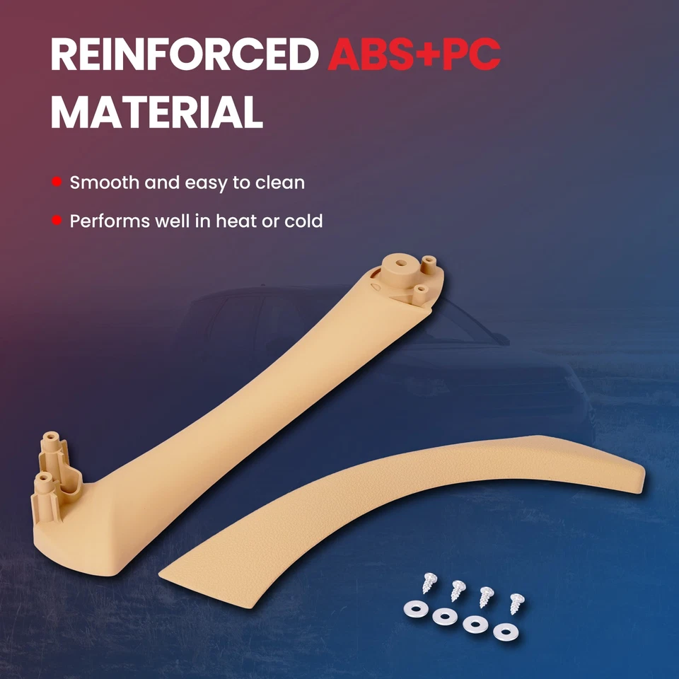 6pcs Rear Left & Right Interior Door Pull Handle Trim Set for BMW 328i 335d 325i - Изображение 3 из 4