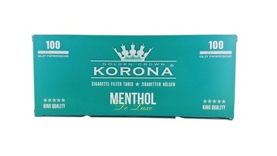 Korona Hülsen De Luxe Menthol Filterhülsen (10x 1 Schachtel a 100 St.= 1.000St.