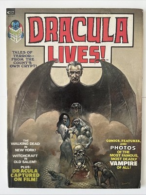 Dracula Lives # 1.  7.5/VF-. Horror Monster Vampire. C Pix, notes. Combo Ship.