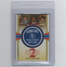 STRANGER THINGS SEASON 2 LUCAS SINCLAIR PATCH CARD (HAWKINS MIDDLE SCHOOL AV)