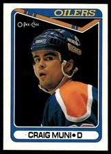 1990-91 O-Pee-Chee Craig Muni Edmonton Oilers #423
