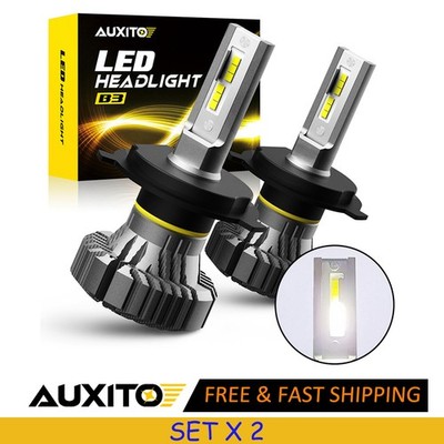 4PCS 9003 H4 LED Headlight Bulb High Low Beam Kit 6500K White Lamp Canbus B3
