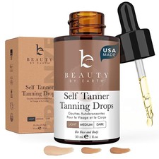 Self Tanning Drops for Face - USA Made with Organic  Natural Ingredients