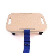 Kids Sitting Scooter Board with Universal Wheels and Handles, Safety Wooden S...
