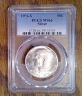 1976-S Kennedy 40% Silver Half Dollar PCGS MS66 (105)