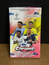 2021-22 TOPPS CHROME UEFA CHAMPIONS LEAGUE UCL SOCCER SEALED LITE HOBBY BOX