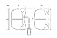 1X Bosch 0 986 424 287 Bremsbelagsatz Scheibenbremse FüR Land Rover