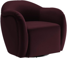 Mulberry Velvet Swivel Armchair - Modern 360 Accent Chair Mulberry Velvet Swivel Armchair - Modern 360 Accent Chair