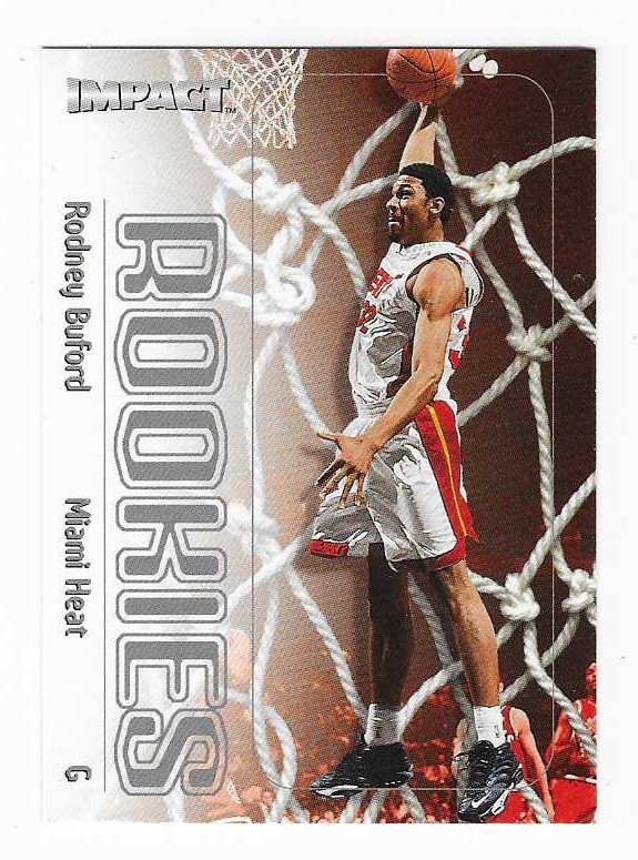 1999-00 Fleer Skybox Impact Rodney Rookie Buford Miami Heat Basketball Card #76