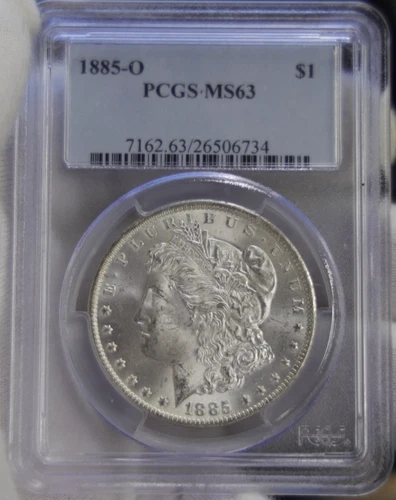 1885 O US Morgan Silver Dollar $1 PCGS MS63