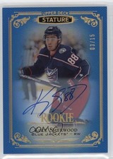 2019-20 Upper Deck Stature Rookies Blue Auto 3/15 Kole Sherwood #134 Auto s3g