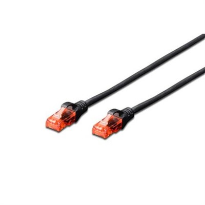 DIGITUS CAT 6 U/UTP Patchkabel Cu LSZH AWG 26/7 3m schwarz Netzwerkkabel Kabel