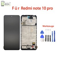 FüR Xiaomi Redmi Note 10 Pro 4G Lcd Display Mit Rahmen M2101K6G Touchscreen