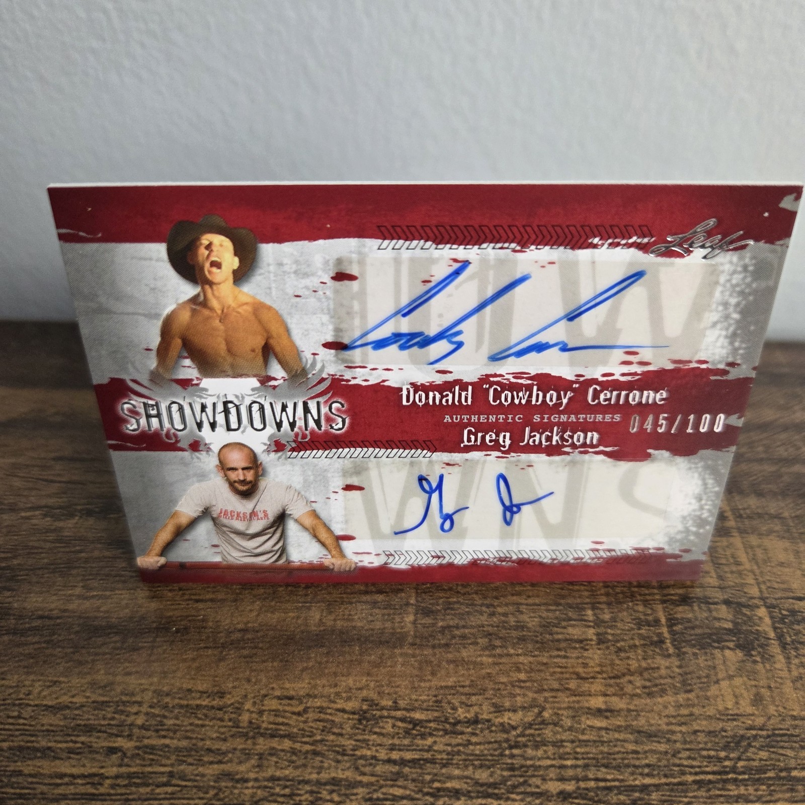 Donald Cerrone Greg Jackson Dual Auto #/100 Leaf 2010 MMA UFC Rare