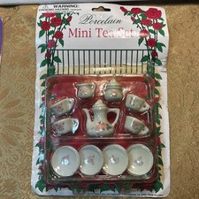 Mini Porcelain Tea Set New In The Package 15 Pieces