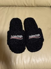 Balenciaga Men's Fur Slides Size 44 9-10 