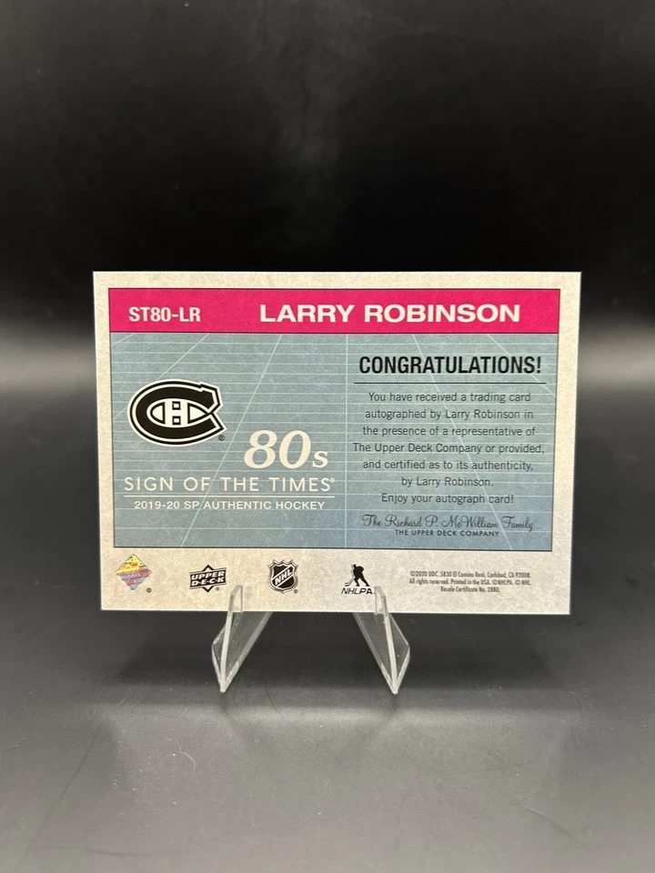 Larry Robinson 2019-20 SP Authentic #ST80-LR Sign of The Times SP Auto Canadiens - Image 2 of 4