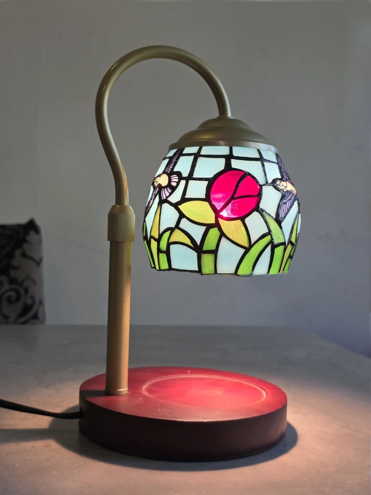Tiffany Dragonfly Candle Warmer Lamp Timer Dimmer Wax Melt Gift Decor