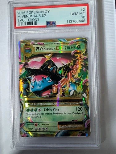 XY Evolutions M Venusaur EX Ultra Rare Holo PSA 10 2/108