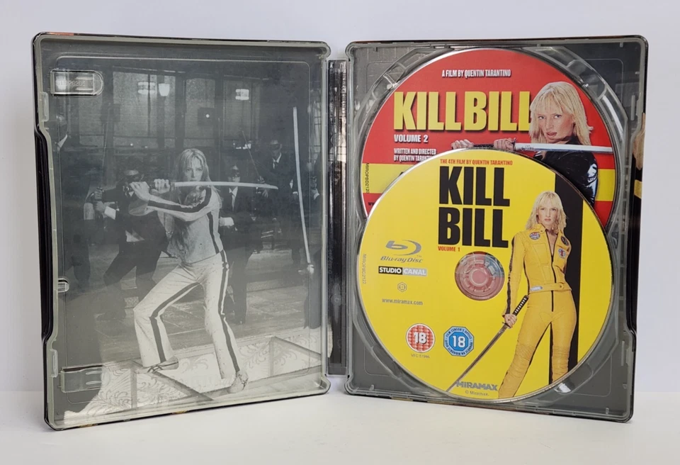 Kill Bill 1 & 2 Blu-ray UK Import Region B Zavvi Exclusive 2013 SteelBook Rare - Image 3 of 4