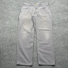 Carhartt Work Pants Mens 36x30 Dark Gray Relaxed Fit Rigby Grunge Skater Outdoor