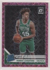 2019 Panini Donruss Optic Rated Pink Velocity Prizm /79 Romeo Langford Rookie RC