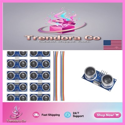 Versatile 10-Pack HC-SR04 Ultrasonic Distance Sensors - Accurate Sensing Power