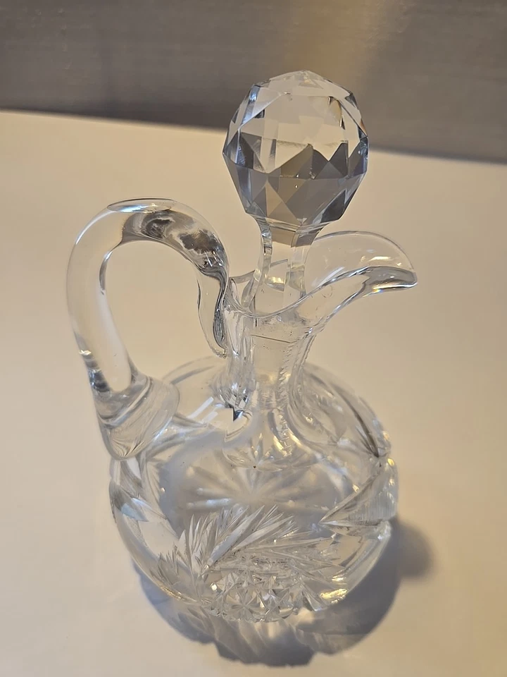 Jarra de whisky en cuclillas de período brillante americano de cristal corte ABP molinillo de crueta Foto 2 de 4