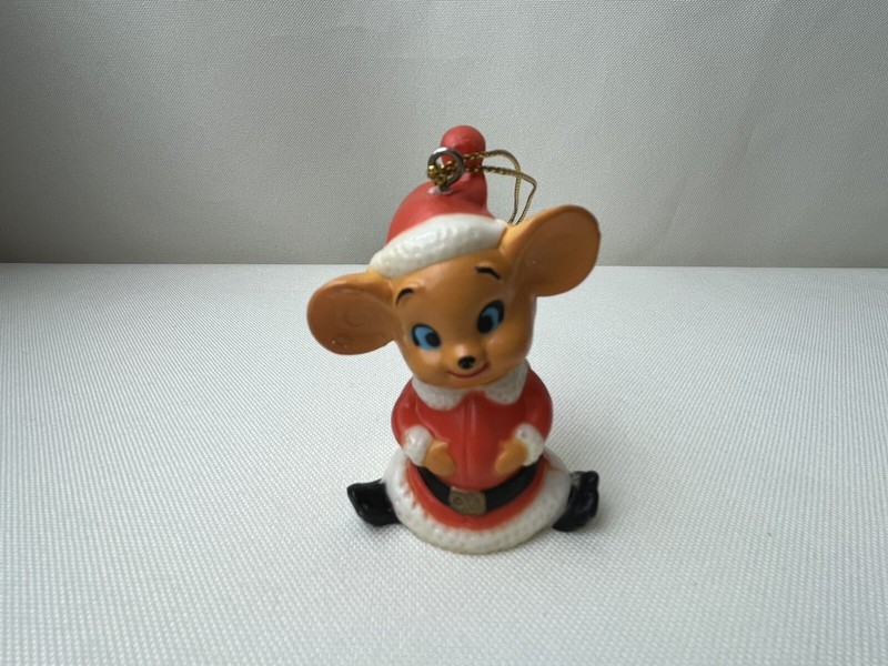 Vintage Santa's Helper Mouse Ornament