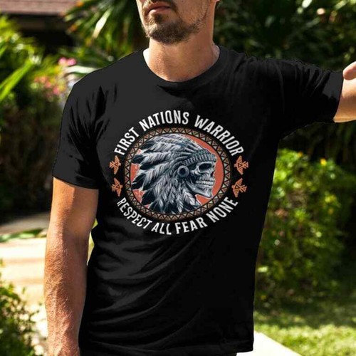 Native American T-Shirt Black Tee | eBay