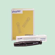 Glucology Intro Lancing Bundle - 9 depth Lancing Device + 100 or 400 Pcs Lancets