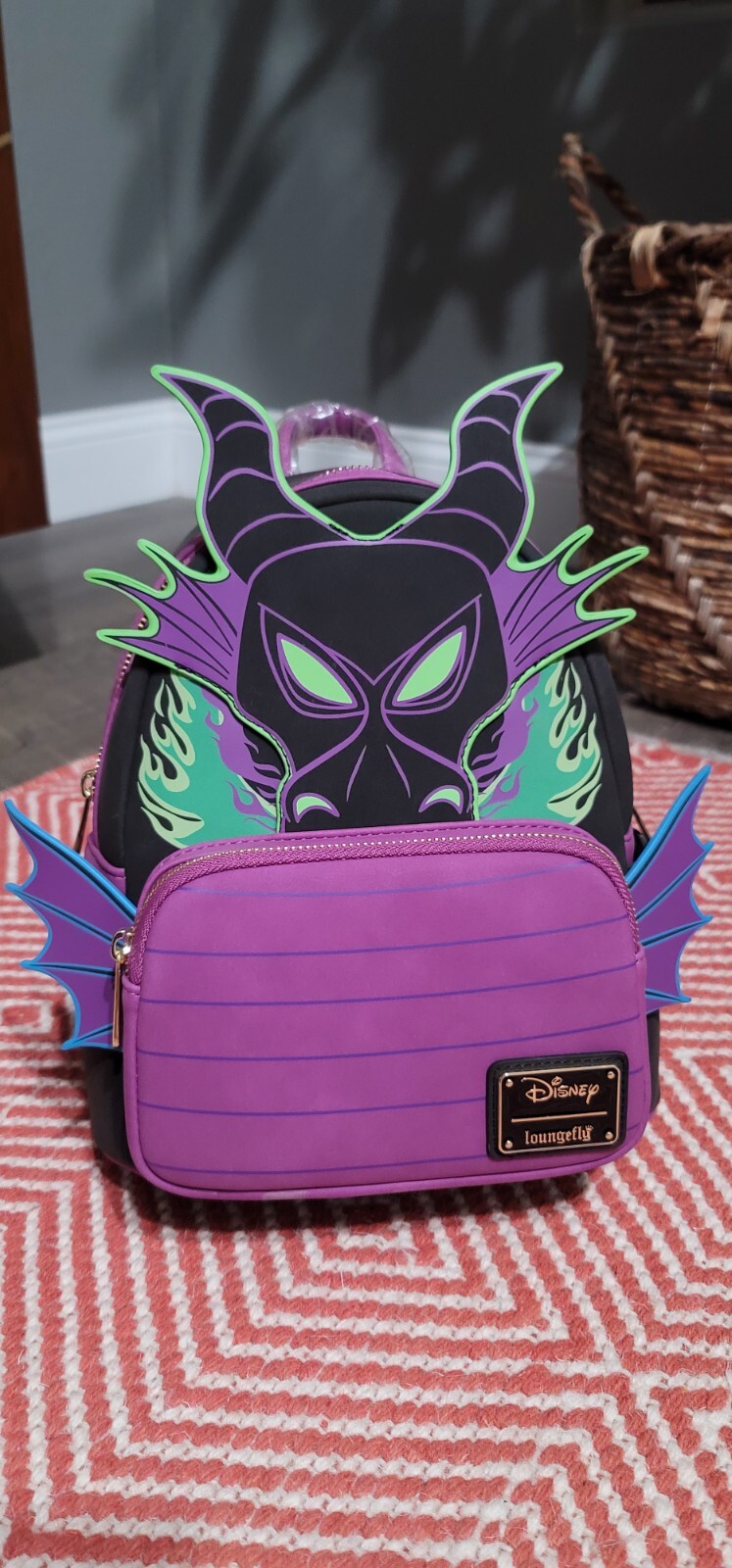 Loungefly Disney Villains Maleficent Dragon Mini Backpack NWT in