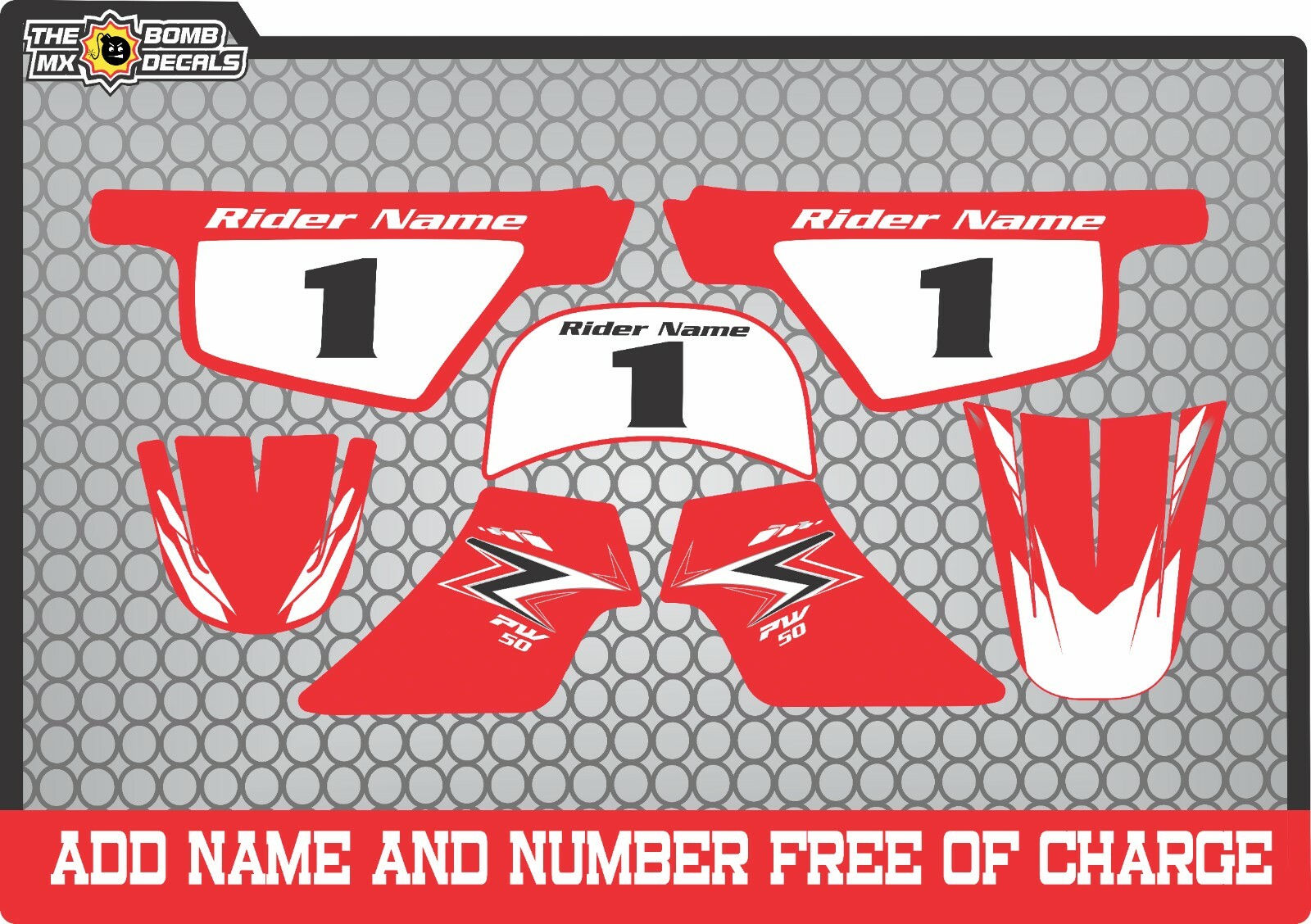 Pw50 Decals Graphics Yamaha Pw 50 Personal Peewee Laminated Motocross Purple Set
