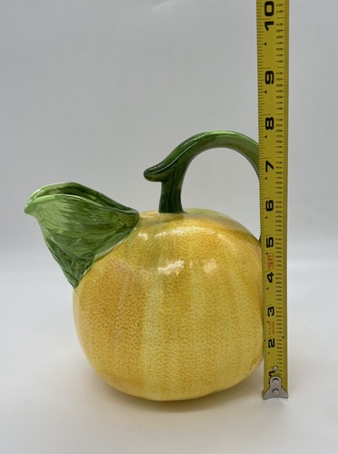 Vintage Haldon Group Ceramic Figural Lemon Lemonade Water Pitcher Jug Vessel - Picture 10 of 11