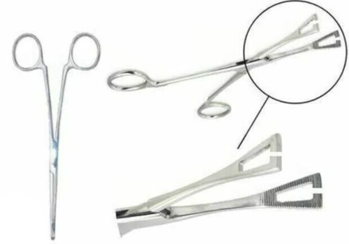 Piercing corporal MINI ranurado 6" abrazadera Pennington fórceps lengua nariz vientre - Imagen 2 de 3