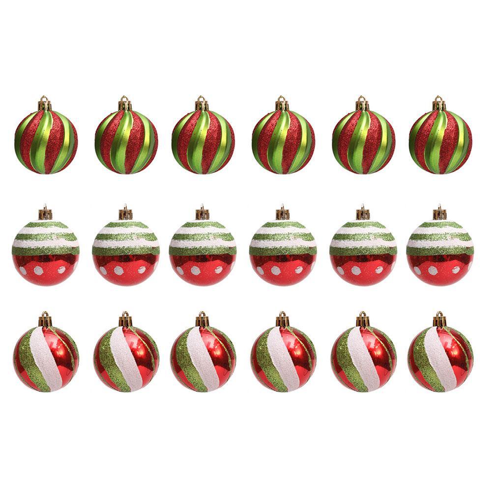 18PCS Christmas Ball Xmas Tree Ornaments Hanging Baubles Set Holiday Decor  A8N3
