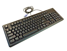 DCT Factory OG Deluxe Desktop Computer Keyboard PS2 Black PS/2 KBJ-006B