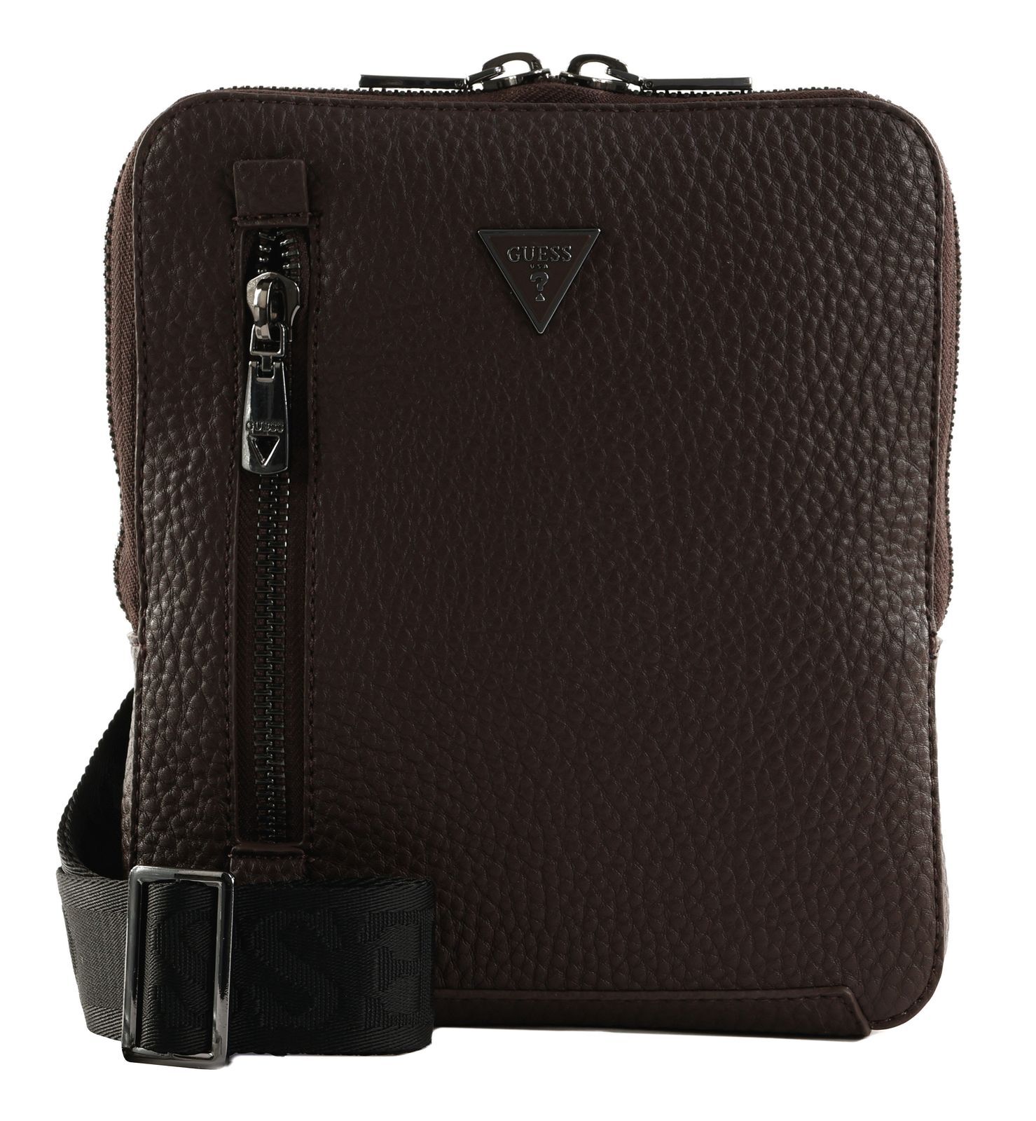 GUESS cross body bag Torino Xbody Flat Bag Dark Brown