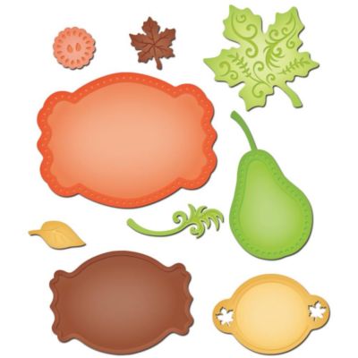 Spellbinders Shapeabilities Orchard Harvest Tags and Accents S5-073 Scrapbooking