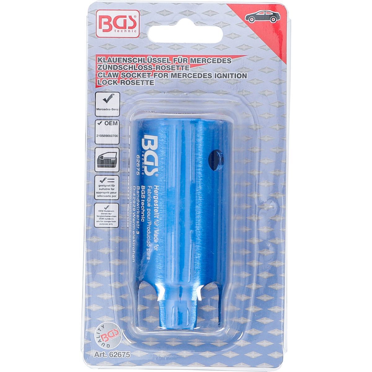 BGS Klauenschlüssel Mercedes-Benz Zündschloss-Rosette Abzieher OEM  