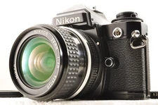 Nikon FE Black 35mm SLR Film Camera /Ai 24mm f2.8 MF Lens *Excellent* #3814