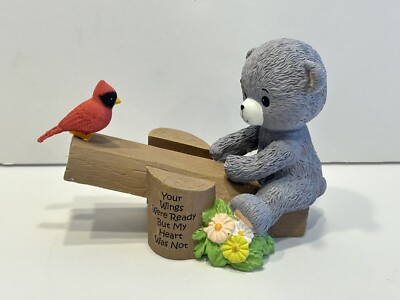 FAITHFUL FUZZIES Forever Your Wings Were Ready Teddy Bear & Bird Teeter Totter