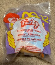 McDonalds Happy Meal Furby Toys Plush Clips 12 Diamondback Snake 2000 NIP